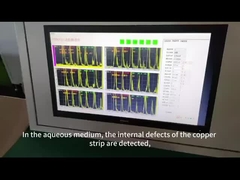 Tela de detecção em vídeo de medição de água de cobre por ultra-som