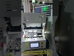 Ensaios de corrente Eddy em linha de três estações de eixos de linha