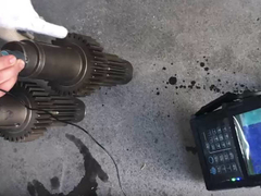 UT portátil (ensaio ultrassônico) de eixos de engrenagens