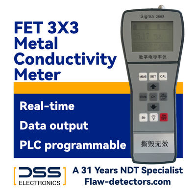 Bom preço 60 KHz e 500 KHz Medidor de Conductividade Metal 0,51% - 112% IACS (escala completa) on-line